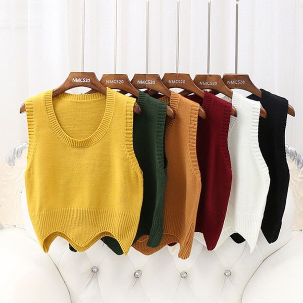 fashion women's sweater vest solid colors knit o neck sleeveless short pullover sweater vest autumn new wavy edge warm pullover, Black;white
fashion women's sweater vest solid colors knit o neck sleeveless short pullover sweater vest autumn new wavy edge warm pullover, Black;white