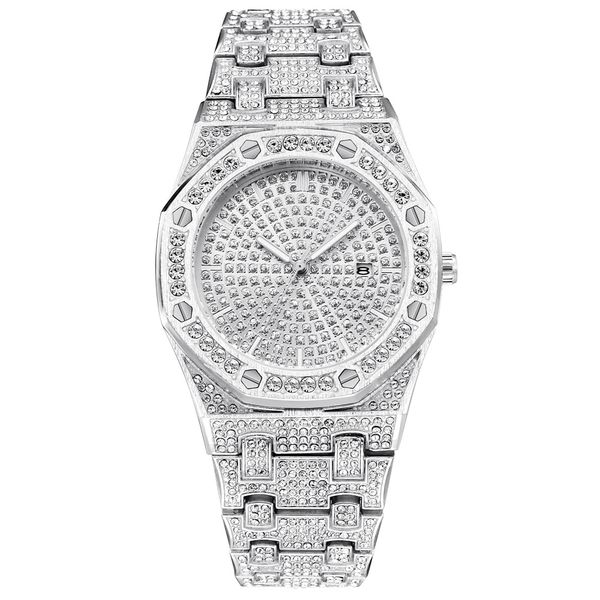 luxury fashion diamond men's watch display stainless steel dress watch men design men quartz watc clock business wrist, Slivery;brown
luxury fashion diamond men's watch display stainless steel dress watch men design men quartz watc clock business wrist, Slivery;brown