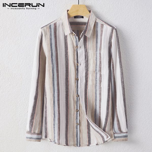 incerun striped shirt men cotton long sleeve lapel vintage button breathable 2019 casual shirts men clothing streetwear camisa, White;black
incerun striped shirt men cotton long sleeve lapel vintage button breathable 2019 casual shirts men clothing streetwear camisa, White;black