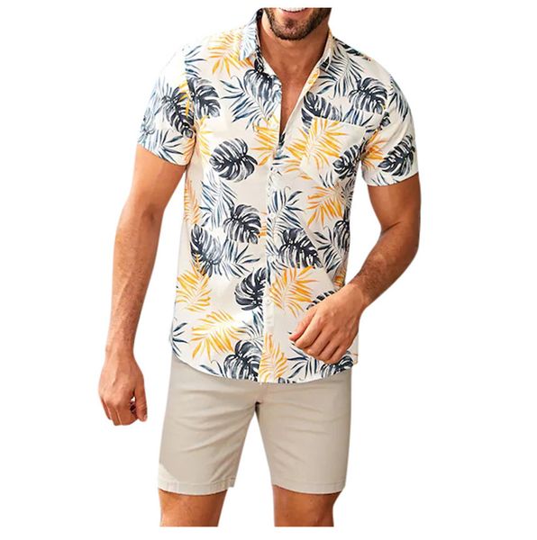 klv shirt mens summer fashion stand collar print short sleeve shirt beach hawaiian shirts floral mens printed beachwear, White;black
klv shirt mens summer fashion stand collar print short sleeve shirt beach hawaiian shirts floral mens printed beachwear, White;black