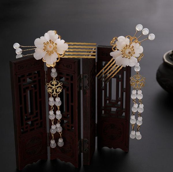 earocorn crystal flower tassel hanfu accessories antique hair comb hair accessories children's head jewelry wholesale, Golden;white
earocorn crystal flower tassel hanfu accessories antique hair comb hair accessories children's head jewelry wholesale, Golden;white
