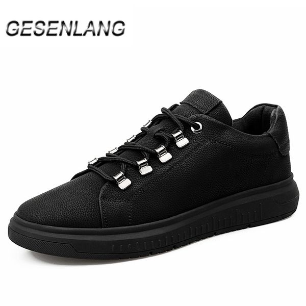 men's genuine leather casual shoes breathable outdoor sports street walking shoes wearable non slip rubber daily wear male, Black
men's genuine leather casual shoes breathable outdoor sports street walking shoes wearable non slip rubber daily wear male, Black