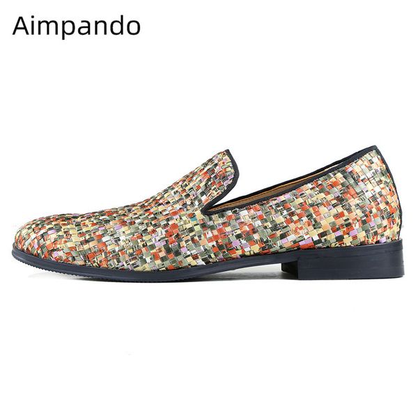 breathable weaving man shoes low heel slip on casual loafers male round toe unique colorful weave-pattern fashion shoes men 46, Black
breathable weaving man shoes low heel slip on casual loafers male round toe unique colorful weave-pattern fashion shoes men 46, Black