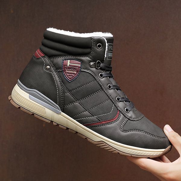 winter warm men boots outdoor fashion men cotton shoes 2019 new snow boots waterproof working ankle male botas hombr, Black
winter warm men boots outdoor fashion men cotton shoes 2019 new snow boots waterproof working ankle male botas hombr, Black