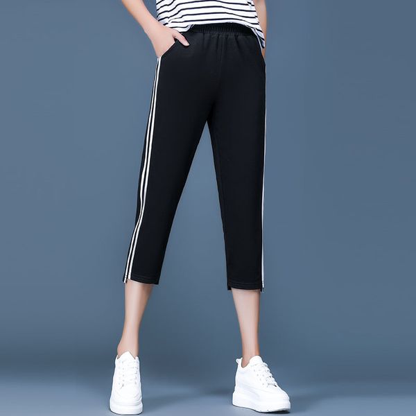 2020 female sundress eighth harem pants female summer new large size women's fashion wild black casual pants feet clothing, Black;white
2020 female sundress eighth harem pants female summer new large size women's fashion wild black casual pants feet clothing, Black;white