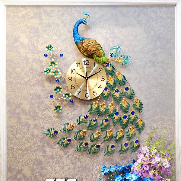 klok horloge mural european-style peacock wall clock sitting room watch decoration mute hanging table
klok horloge mural european-style peacock wall clock sitting room watch decoration mute hanging table