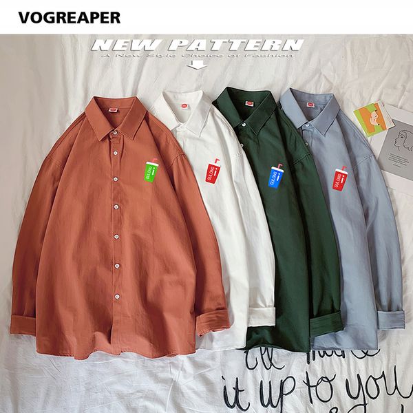 spring autumn mens shirt streetwear funny drinks printed korean male blouses long sleeve100% cotton shirts clothing, White;black
spring autumn mens shirt streetwear funny drinks printed korean male blouses long sleeve100% cotton shirts clothing, White;black