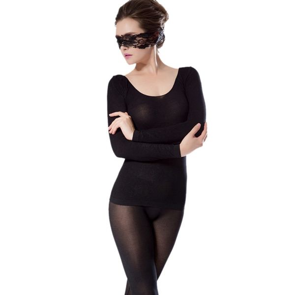 women winter 37 degree seamless long johns women ultra-thin elastic thermal underwear, Black;white
women winter 37 degree seamless long johns women ultra-thin elastic thermal underwear, Black;white