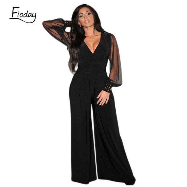 womens jumpsuit black mesh jumpsuit women v-neck long sleeve summer jumpsuit 2019 office work wear elegant wide leg, Black;white
womens jumpsuit black mesh jumpsuit women v-neck long sleeve summer jumpsuit 2019 office work wear elegant wide leg, Black;white