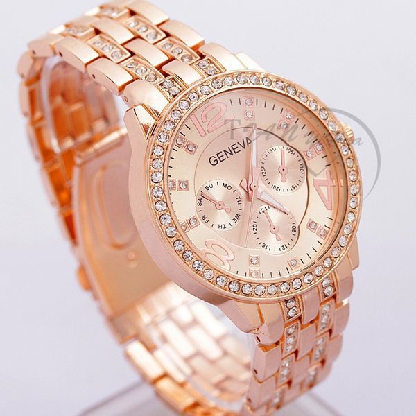 women watches ladies watches geneva women stainless steel quartz bracelet watch crystal bayan kol saat, Slivery;brown
women watches ladies watches geneva women stainless steel quartz bracelet watch crystal bayan kol saat, Slivery;brown
