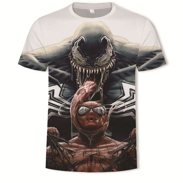 mens designer short sleeve venom 3d cartoon printed short sleeve t-shirt, White;black
mens designer short sleeve venom 3d cartoon printed short sleeve t-shirt, White;black