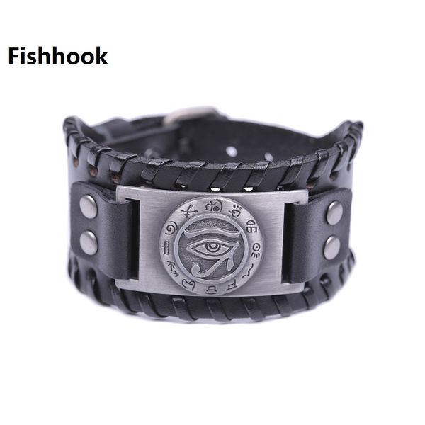 fishhook blind dropshipping witchcraft evil eye exorcise evil spirits and good luck to you men's black/brown leather bracelet, Golden;silver
fishhook blind dropshipping witchcraft evil eye exorcise evil spirits and good luck to you men's black/brown leather bracelet, Golden;silver