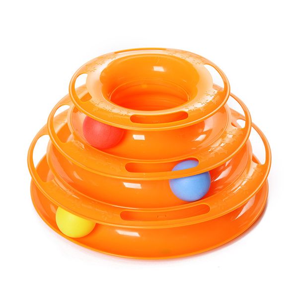 three levels pet cat toy tower tracks disc cat intelligence amusement triple pay disc cat toys ball training amusement plate
three levels pet cat toy tower tracks disc cat intelligence amusement triple pay disc cat toys ball training amusement plate