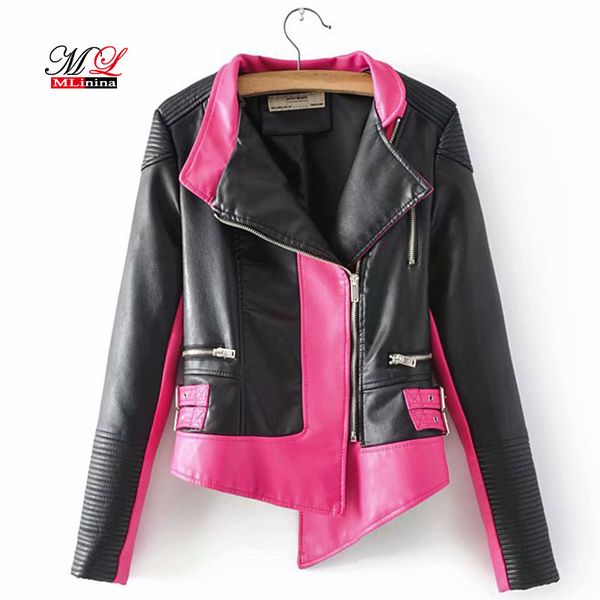 mlinina new motorcycle leather jacket women leather coat outerwear 2018 spring ladies jackets short slim women basic jackets, Black
mlinina new motorcycle leather jacket women leather coat outerwear 2018 spring ladies jackets short slim women basic jackets, Black