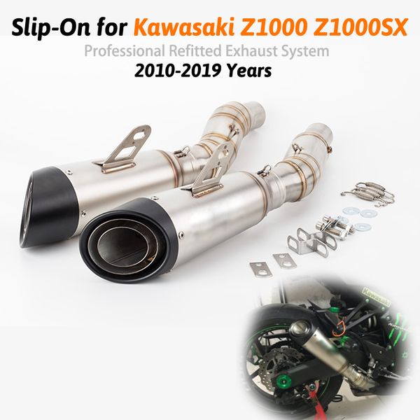 slip on for z1000 abs z1000sx 2010 - 2018 2019 motorcycle exhaust escape modified moto carbon muffler middle link pipe
slip on for z1000 abs z1000sx 2010 - 2018 2019 motorcycle exhaust escape modified moto carbon muffler middle link pipe