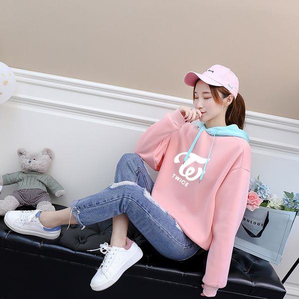 kpop дважды толстовки женщины весна осень новый флис повседневная уличная свободные контрастный цвет лоскутное падение плеча толстовка топы, Black
kpop дважды толстовки женщины весна осень новый флис повседневная уличная свободные контрастный цвет лоскутное падение плеча толстовка топы, Black