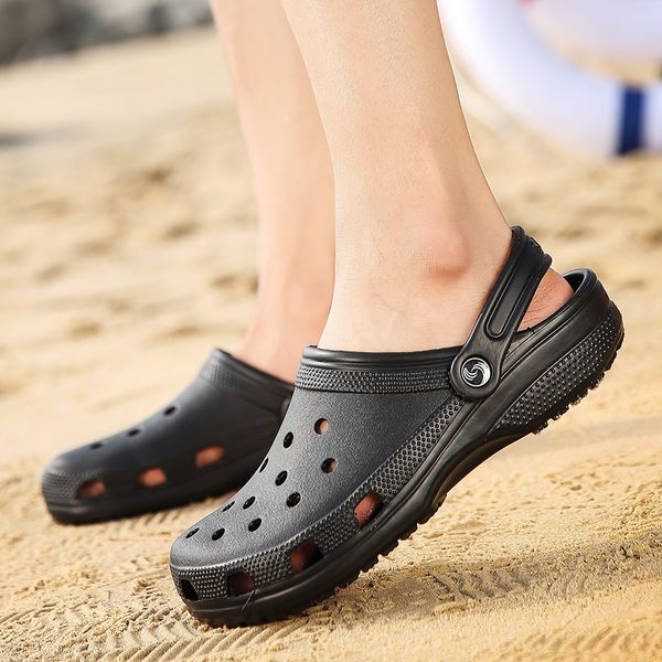 2019 men sandals summer slippers shoes croc fashion beach sandals casual flat slip on flip flops men hollow shoes, Black
2019 men sandals summer slippers shoes croc fashion beach sandals casual flat slip on flip flops men hollow shoes, Black