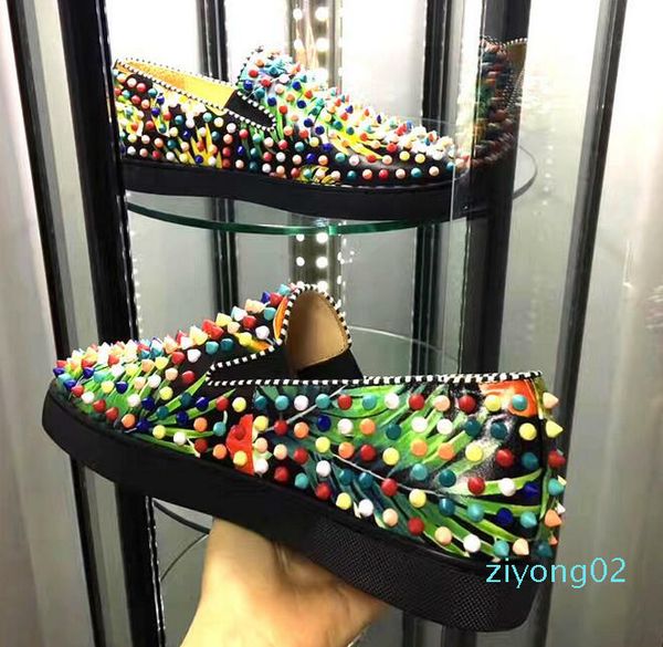 2019 new luxury designer high-end nailed shoes red shoes men casual shoes women low-sneakers, soft bottom, leather, genuine: 35-47 02z, Black
2019 new luxury designer high-end nailed shoes red shoes men casual shoes women low-sneakers, soft bottom, leather, genuine: 35-47 02z, Black