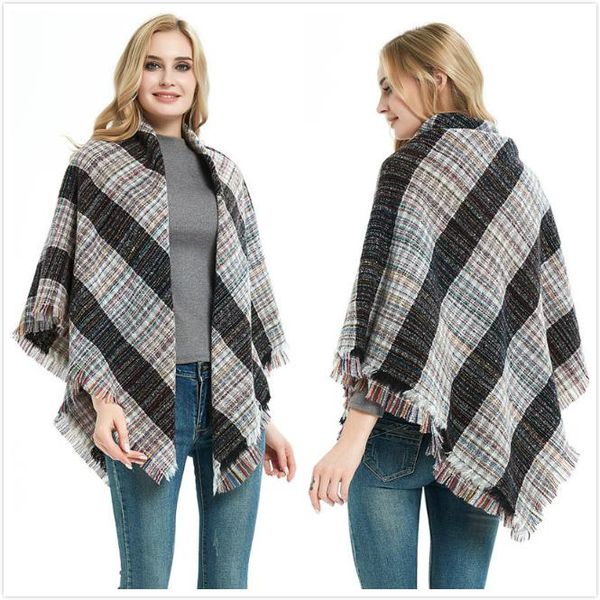 2019 new fashion women luxury designer scarfs imitation cashmere wool womens winter large square plaid scarf shawl christmas gifts for sale, Blue;gray 
2019 new fashion women luxury designer scarfs imitation cashmere wool womens winter large square plaid scarf shawl christmas gifts for sale, Blue;gray