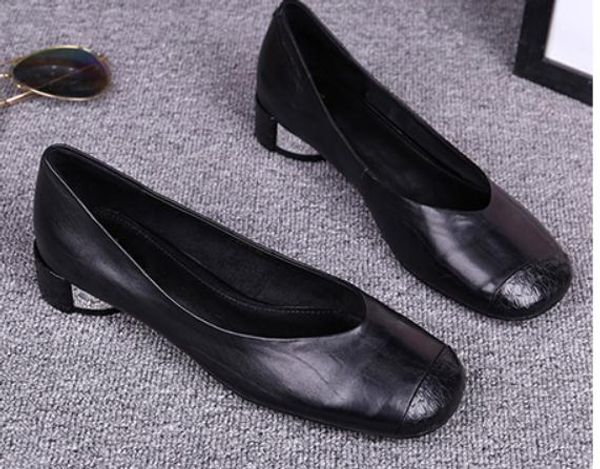 2019 women's shoes in spring and autumn with new style low heel square head #2705, Black
2019 women's shoes in spring and autumn with new style low heel square head #2705, Black