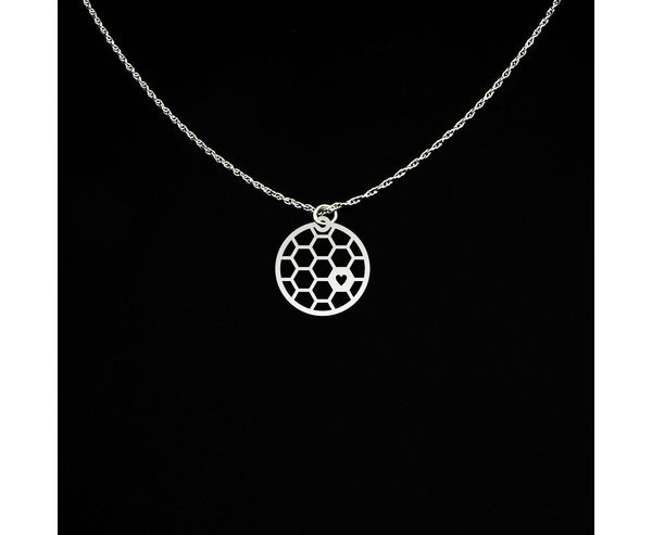 10pcs love heart geometric honey comb bee hive necklace cute hexagon honeycomb chain clavicle necklace jewelry accessory present, Silver
10pcs love heart geometric honey comb bee hive necklace cute hexagon honeycomb chain clavicle necklace jewelry accessory present, Silver
