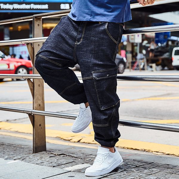 plus size 30-44 46 new arrivals jeans brand black multi pocket loose denim pants straight slim fit men's trousers, Blue
plus size 30-44 46 new arrivals jeans brand black multi pocket loose denim pants straight slim fit men's trousers, Blue