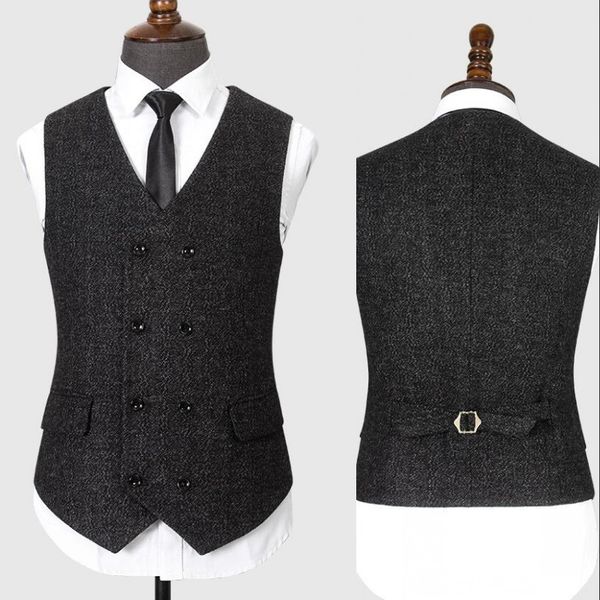 bristish wedding gray wool herringbonetweed vests custom made groom vest mens suit vest prom wedding waistcoat slim fit in stock, Black
bristish wedding gray wool herringbonetweed vests custom made groom vest mens suit vest prom wedding waistcoat slim fit in stock, Black
