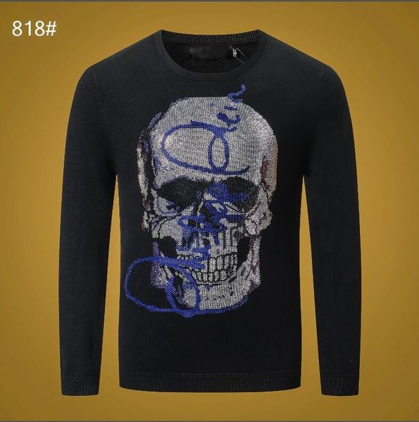 2020 brand new men's wear small round neck fashion 108 long sleeve trend skull high craft drill luxury hip hop street sweater, White;black
2020 brand new men's wear small round neck fashion 108 long sleeve trend skull high craft drill luxury hip hop street sweater, White;black
