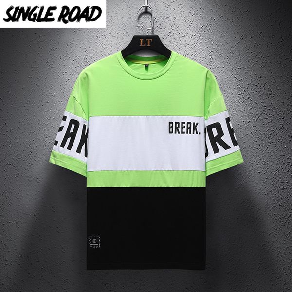 singleroad man's t-shirt men 2020 summer green patchwork cotton hip hop harajuku tshirt punk japanese streetwear t shirt men, White;black
singleroad man's t-shirt men 2020 summer green patchwork cotton hip hop harajuku tshirt punk japanese streetwear t shirt men, White;black