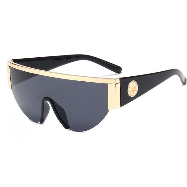luxury one-piece pilot metal sunglasses women vintage half frame punk sun glasses men oculos feminino lentes gafas de sol uv400, White;black
luxury one-piece pilot metal sunglasses women vintage half frame punk sun glasses men oculos feminino lentes gafas de sol uv400, White;black