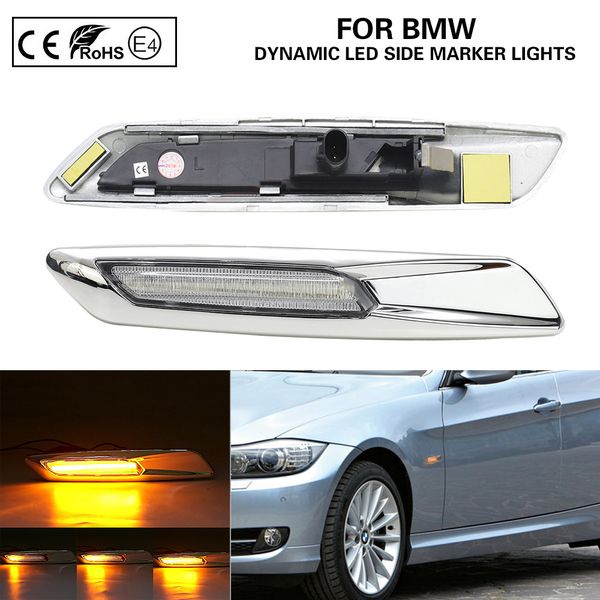 dynamic f10 style led side marker lamp turn signal light clear lens+silver chrome finsihes for e60 e61 e82 e88 e90 e91 e92
dynamic f10 style led side marker lamp turn signal light clear lens+silver chrome finsihes for e60 e61 e82 e88 e90 e91 e92