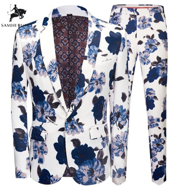 royal blue suit flower print wedding suits for men 2 pieces set latest coat + pant designs wedding stage singer slim fit costume, White;black
royal blue suit flower print wedding suits for men 2 pieces set latest coat + pant designs wedding stage singer slim fit costume, White;black