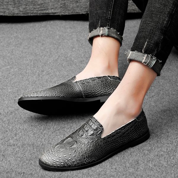 fashion men genuine leather shoes outdoor casual men flats slip on moccasins loafers breathable male shoes, Black
fashion men genuine leather shoes outdoor casual men flats slip on moccasins loafers breathable male shoes, Black