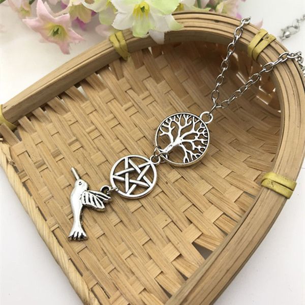 zinc alloy ancient silver tree of life pentagram bird charm pendant 45cm cross chain necklace couple luck jewelry valentine's day prese
zinc alloy ancient silver tree of life pentagram bird charm pendant 45cm cross chain necklace couple luck jewelry valentine's day prese