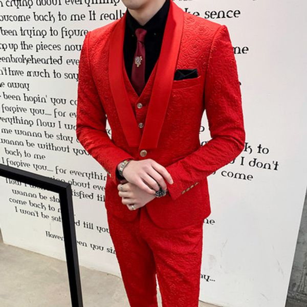 2020 new business casual men's suit suit korean trend groom wedding dress slim hairdresser secret flower small groomsman, White;black
2020 new business casual men's suit suit korean trend groom wedding dress slim hairdresser secret flower small groomsman, White;black