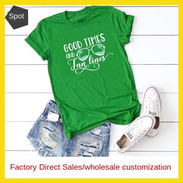 good times and tan lines letter casual short-sleeved t-shirt good times and tan lines letter casual short-sleeved t-shirt, White
good times and tan lines letter casual short-sleeved t-shirt good times and tan lines letter casual short-sleeved t-shirt, White