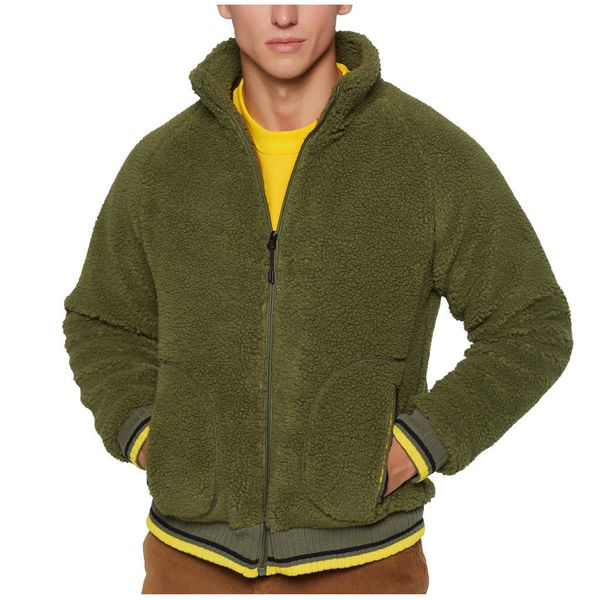 men's casual jacket autumn and winter new fashion warm round neck lamb plush color zipper cardigan jacket jaqueta masc, Black;brown
men's casual jacket autumn and winter new fashion warm round neck lamb plush color zipper cardigan jacket jaqueta masc, Black;brown