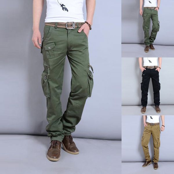 2019 new men joggers male trousers casual men's new fashion casual outdoors solid work trousers multi-pocket long pants 28-38, Black
2019 new men joggers male trousers casual men's new fashion casual outdoors solid work trousers multi-pocket long pants 28-38, Black