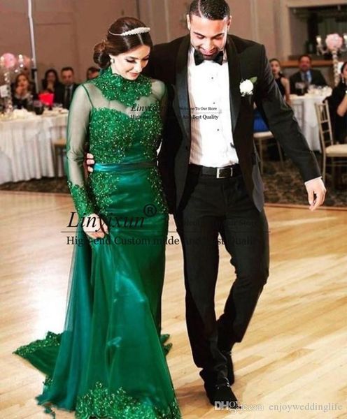 modest dubai arabic green lace mermaid evening dresses high neck evening dress with detachable train formal dress vestido longo de formatura, Black;red
modest dubai arabic green lace mermaid evening dresses high neck evening dress with detachable train formal dress vestido longo de formatura, Black;red