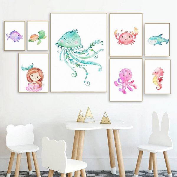 nursery ocean prints mermaids and sea animals poster nursery wall art decor turtle canvas painting little girls room decoration
nursery ocean prints mermaids and sea animals poster nursery wall art decor turtle canvas painting little girls room decoration