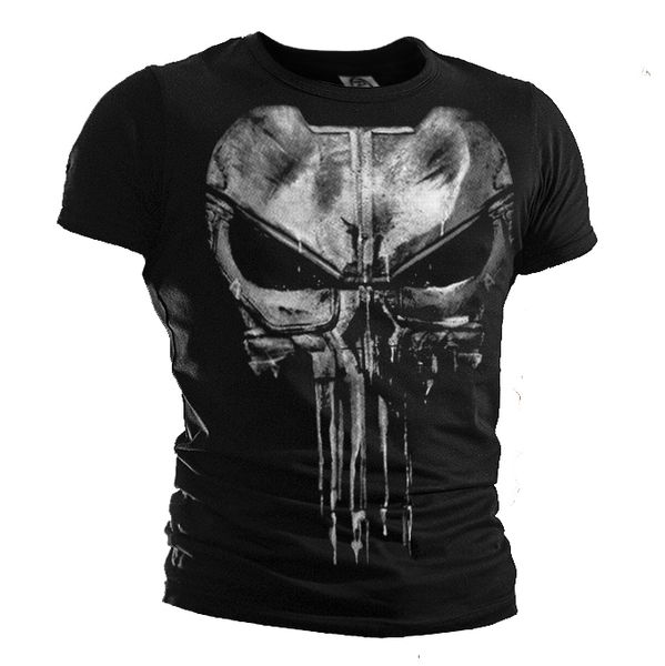 new the punisher t shirt daredevil punisher cotton casual short sleeve tees for men t-shirts, White;black
new the punisher t shirt daredevil punisher cotton casual short sleeve tees for men t-shirts, White;black