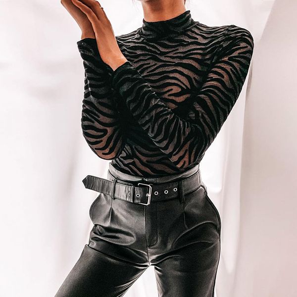 women striped skinny jumpsuit turtleneck long sleeve mesh see-through shirt bodysuit ladies casual slim jumpsuits, Black;white
women striped skinny jumpsuit turtleneck long sleeve mesh see-through shirt bodysuit ladies casual slim jumpsuits, Black;white