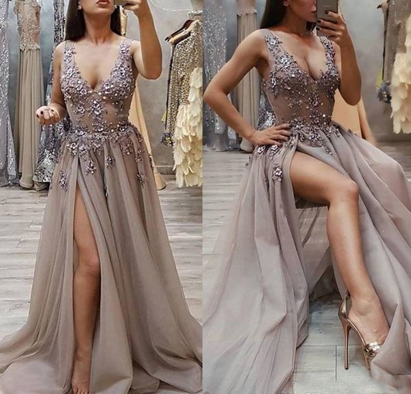 2019 dark gray prom dresses a line deep v neck long formal pageant holidays wear homecoming evening party gown custom made plus size, Black
2019 dark gray prom dresses a line deep v neck long formal pageant holidays wear homecoming evening party gown custom made plus size, Black