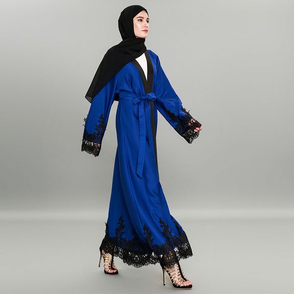 middle eastern fashion muslim cardigan lace stitching long sleeve tie robes 1585, Red
middle eastern fashion muslim cardigan lace stitching long sleeve tie robes 1585, Red