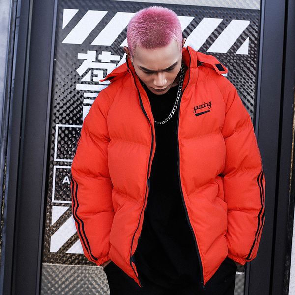 men's detachable hooded parka coat winter warm street fashion loose jacket coat, Black
men's detachable hooded parka coat winter warm street fashion loose jacket coat, Black