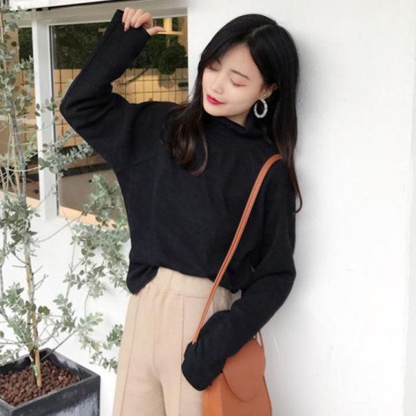 knitwear autumn and winter shirts sweaters thin section women bottoms high collar sweater female white black girl's pullover
knitwear autumn and winter shirts sweaters thin section women bottoms high collar sweater female white black girl's pullover