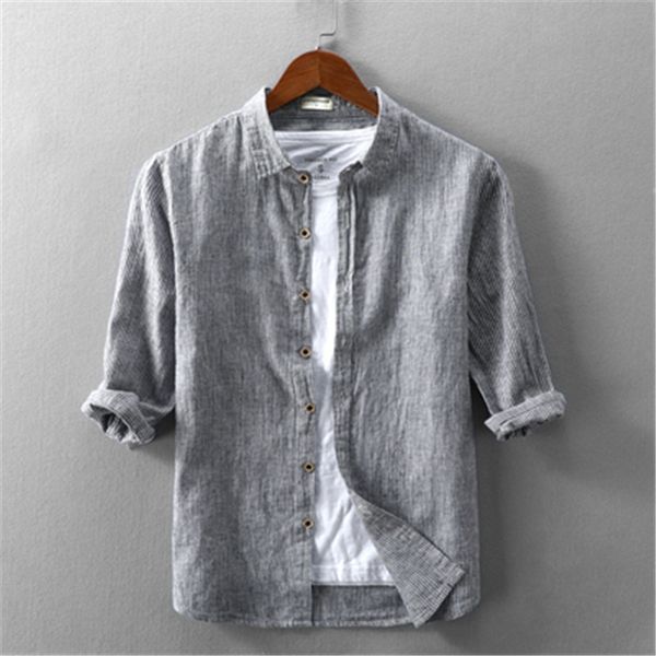 stripe shirt men casual linen three quarter shirt male soft comfortable vintage single breasted shirts plus size -4xl rm50146, White;black
stripe shirt men casual linen three quarter shirt male soft comfortable vintage single breasted shirts plus size -4xl rm50146, White;black