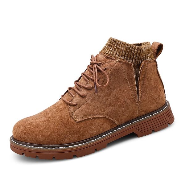 men's leather boots personality male autumn winter suede men lace-up martin ankle boots slip-on breathable motorcycle boots, Black
men's leather boots personality male autumn winter suede men lace-up martin ankle boots slip-on breathable motorcycle boots, Black