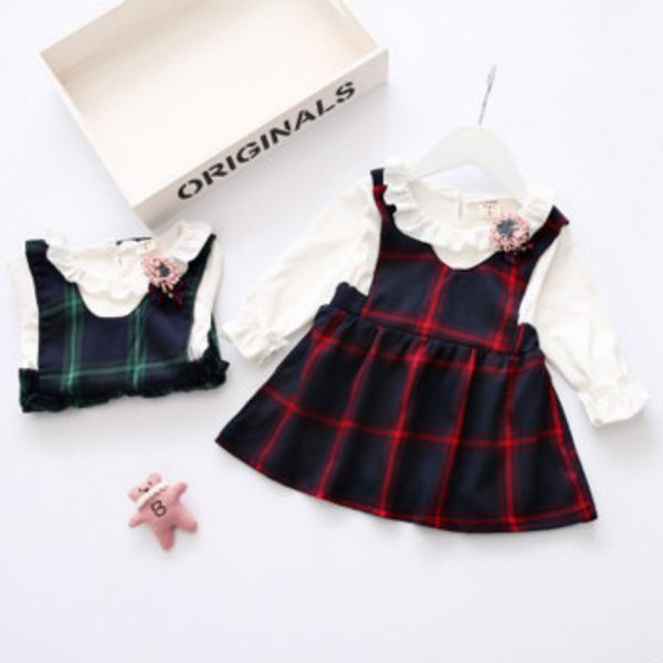 2020 kids designer dress girls brand fake two princess dresses children luxury plaid dress new sweet style fashion quality, Red;yellow
2020 kids designer dress girls brand fake two princess dresses children luxury plaid dress new sweet style fashion quality, Red;yellow