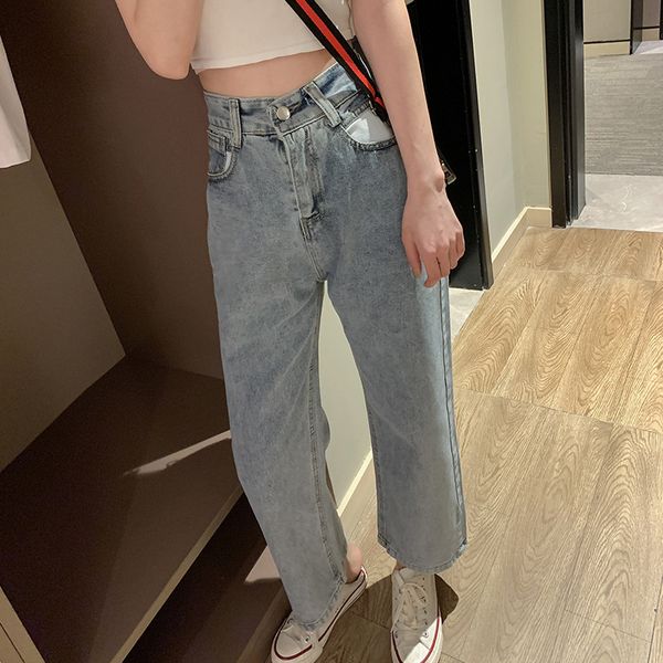 jeans women's 2019 autumn and winter korean-style new style women's high-waisted slimming straight-leg pants dad pants trousers, Blue
jeans women's 2019 autumn and winter korean-style new style women's high-waisted slimming straight-leg pants dad pants trousers, Blue